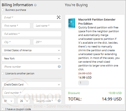 Macrorit Partition Extender Coupon Code