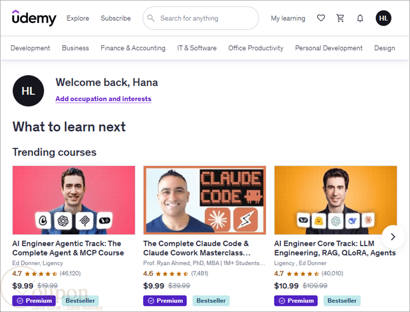 Udemy Screenshot