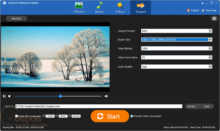 Gilisoft Slideshow Movie Creator Coupon Code