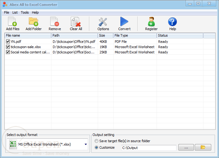 Abex All To Excel Converter Screenshot