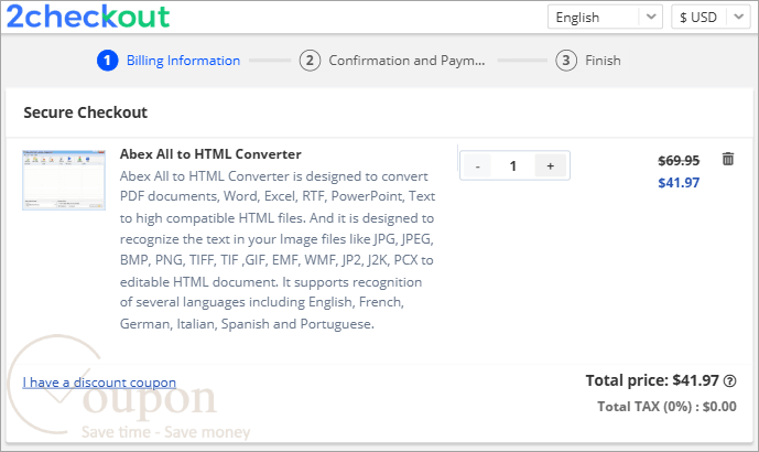 Abex All To Html Converter Coupon Code