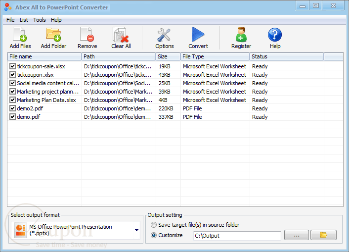 Abex All To Powerpoint Converter Screenshot