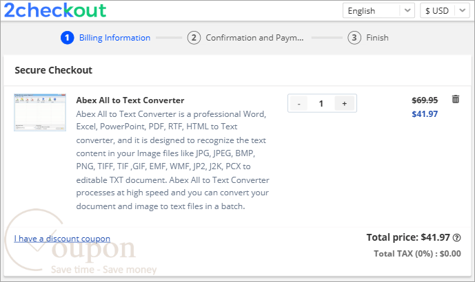 Abex All To Text Converter Coupon Code