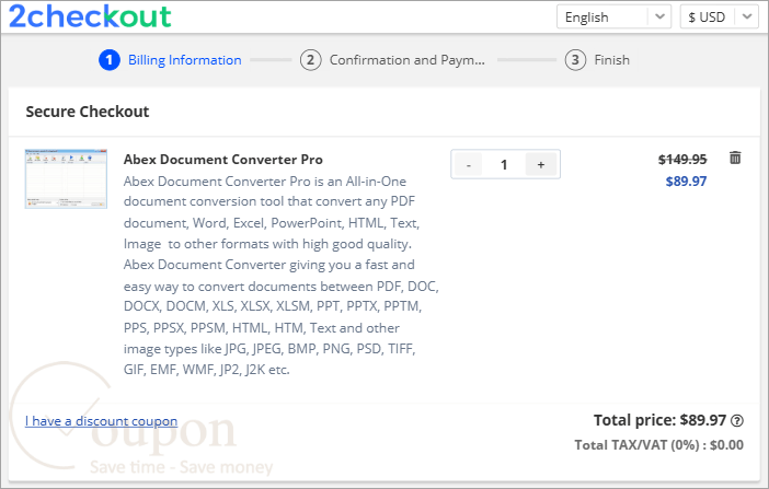 Abex Document Converter Pro Coupon Code