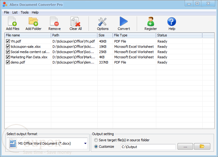 Abex Document Converter Pro Screenshot