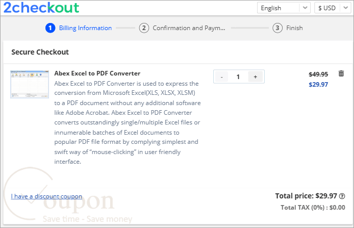 Abex Excel To Pdf Converter Coupon Code