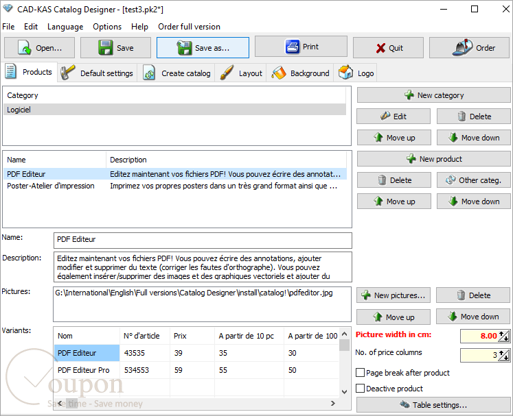 Catalog Designer Screenshot