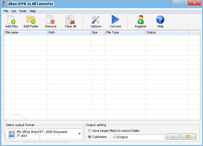 Abex Html To All Converter Screenshot