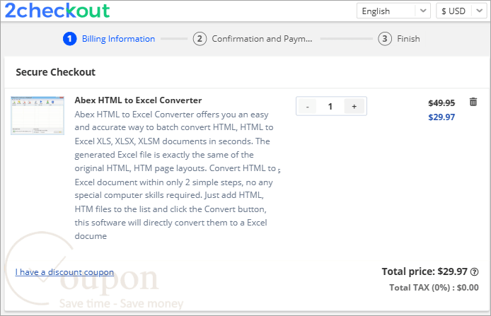 Abex Html To Excel Converter Coupon Code