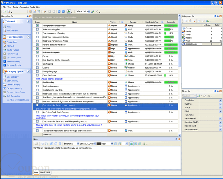 A Vip Simple To Do List Screenshot