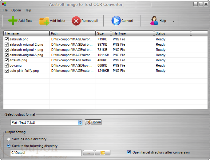 Aostsoft Image To Text Ocr Converter Screenshot
