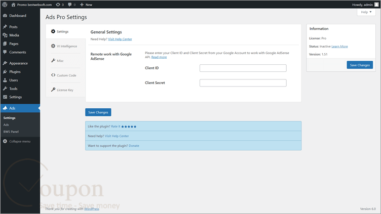 Bestwebsoft Ads Pro Screenshot
