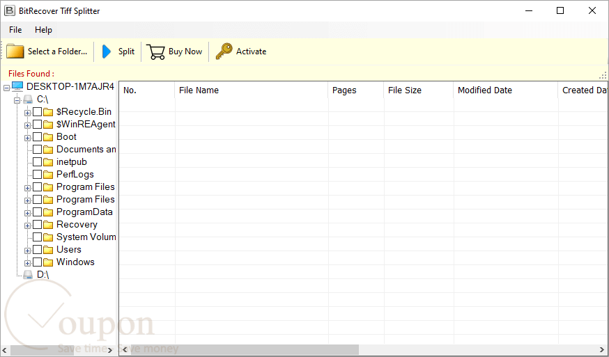 Bitrecover Tiff Splitter Screenshots