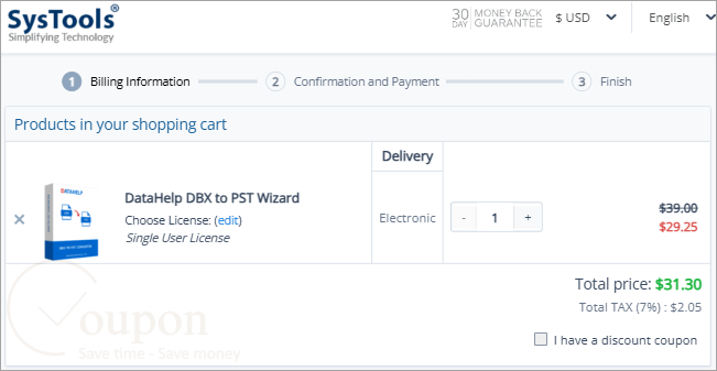 Datahelp Dbx To Pst Wizard Coupon Code