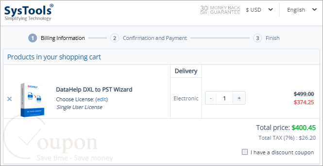 Datahelp Dxl To Pst Wizard Coupon Code