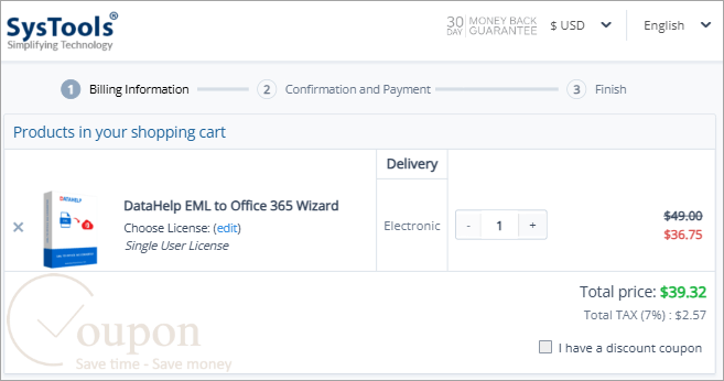 Datahelp Eml To Office 365 Wizard Coupon Code