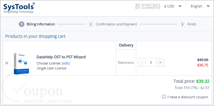 Datahelp Ost To Pst Wizard Coupon Code