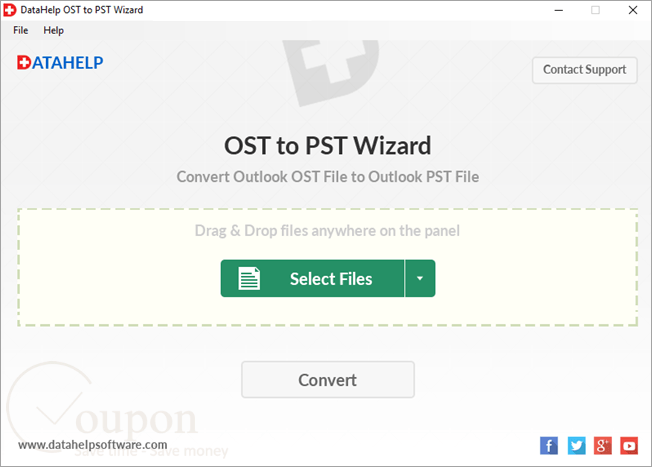 Datahelp Ost To Pst Wizard Screenshot