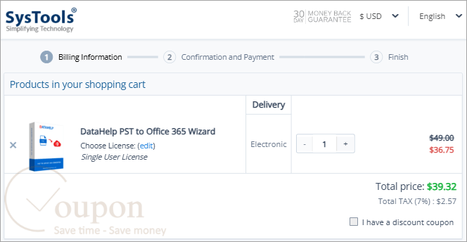 Datahelp Pst To Office 365 Wizard Coupon Code