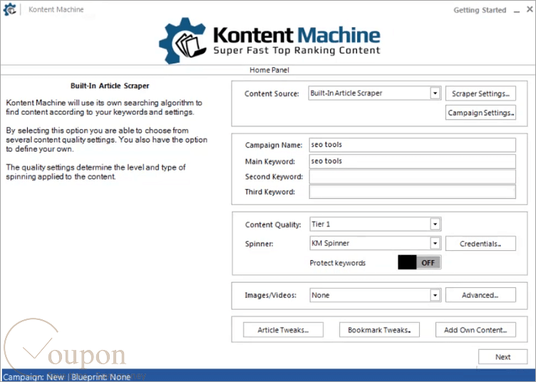 Kontent Machine Screenshot