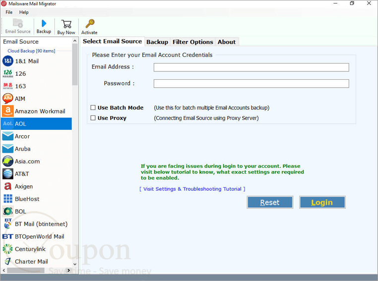 Mailsware Mail Migrator Screenshot