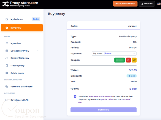 Proxy Store Coupon Code