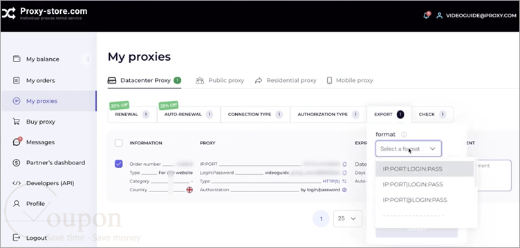 Proxy Store Screenshot