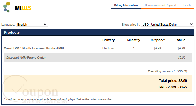 Welees Visual Lvm Coupon Code