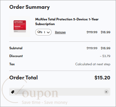 Mcafee Total Protection Coupon Code