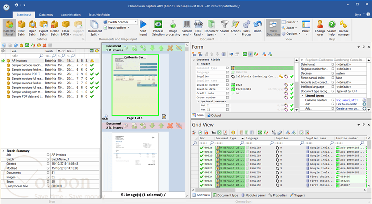 Chronoscan Capture Pro Screenshot