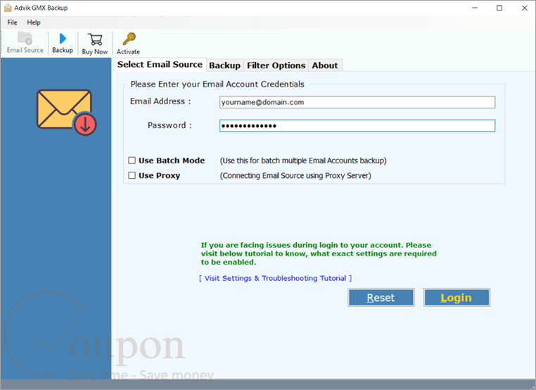 Advik Gmx Backup Screenshot