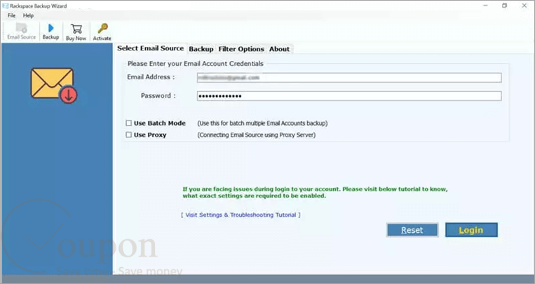 Rackspace Backup Wizard Screenshot