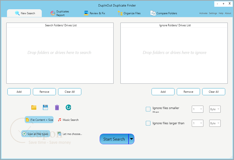 Dupinout Duplicate Finder Screenshot