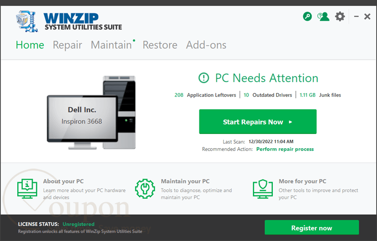 Winzip System Utilities Suite Screenshot