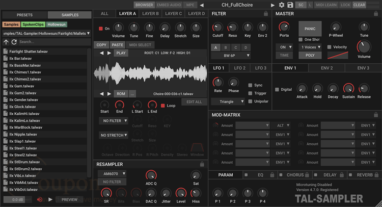 Tal Sampler Screenshot