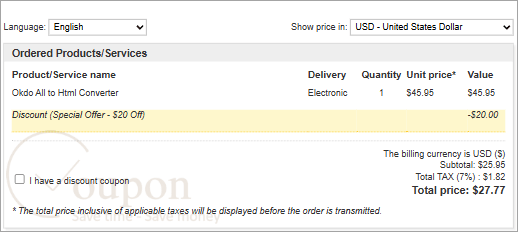 Okdo All To Html Converter Coupon Code