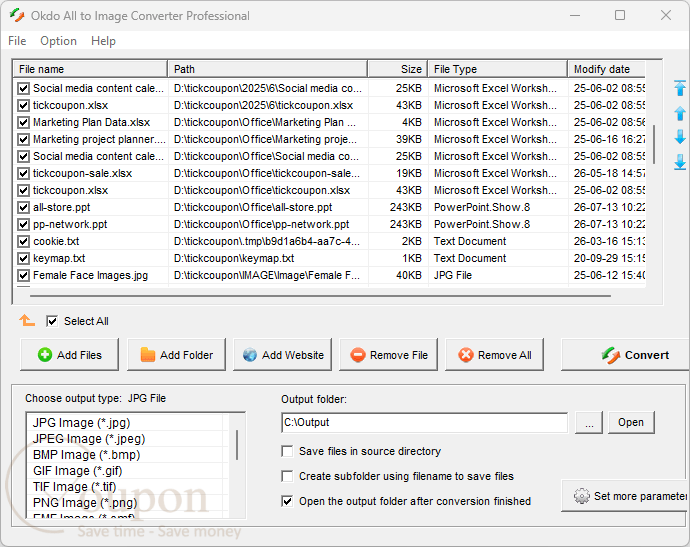 Okdo All To Image Converter Professional Screenshot