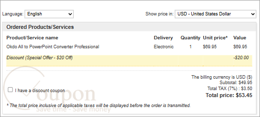 Okdo All To Powerpoint Converter Pro Coupon Code
