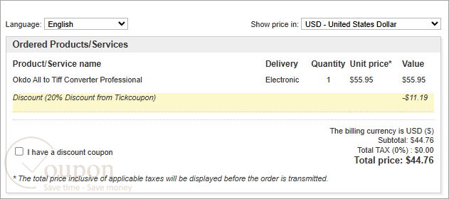 Okdo All To Tiff Converter Professional Coupon Code