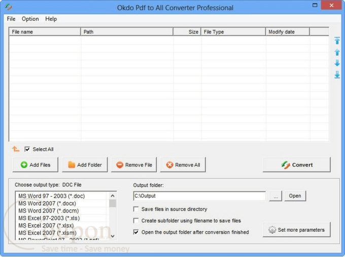 Okdo Pdf To All Converter Professional Screenshot
