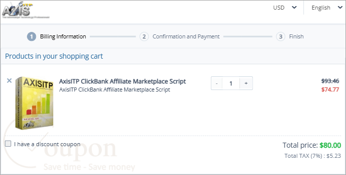 Axisitp Clickbank Affiliate Marketplace Script Coupon Code