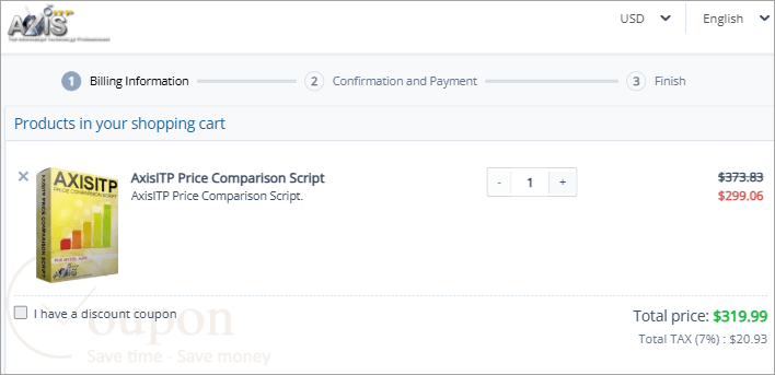 Axisitp Price Comparison Script Coupon Code