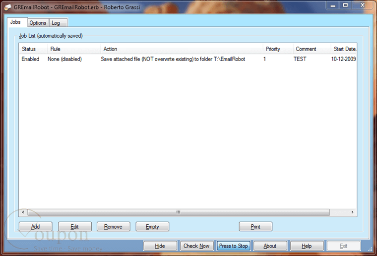 Gremailrobot Screenshot
