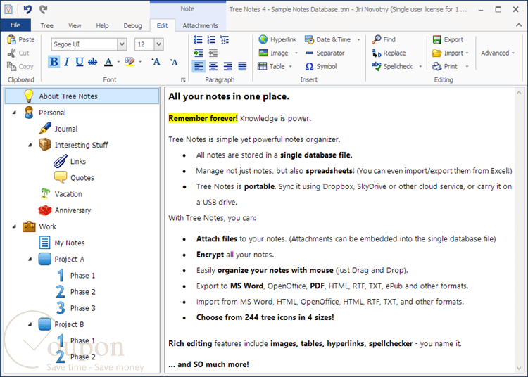 Tree Notes Screenshot