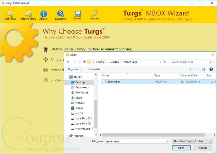 Turgs Mbox Wizard Screenshot