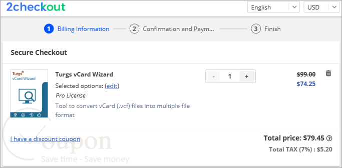 Turgs Vcard Wizard Coupon Code