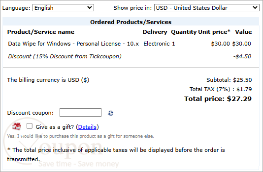 Unistal Data Wipe Coupon Code