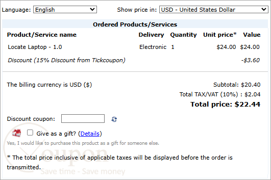Unistal Locate Laptop Coupon Code