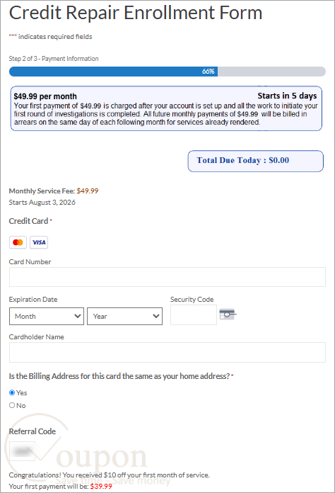 Credit Firm Coupon Code