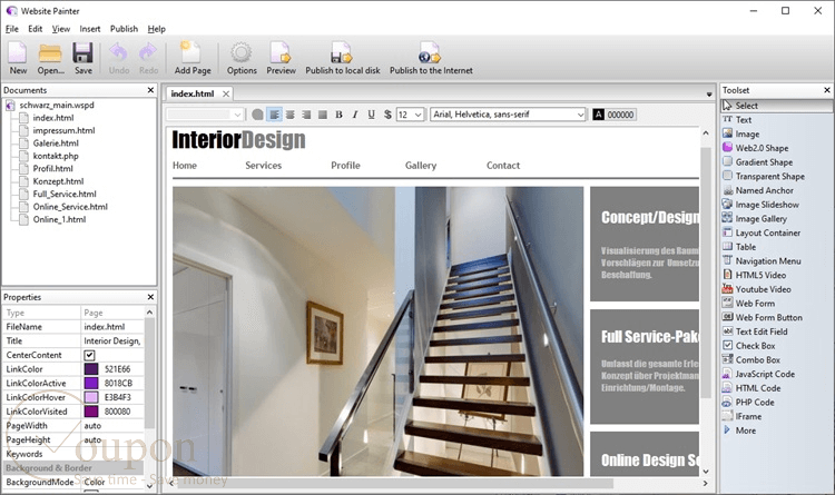 Ambiera Websitepainter Screenshot